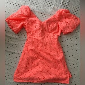 Lilly Pulitzer Vibrant Pink Eyelet Mini Dress